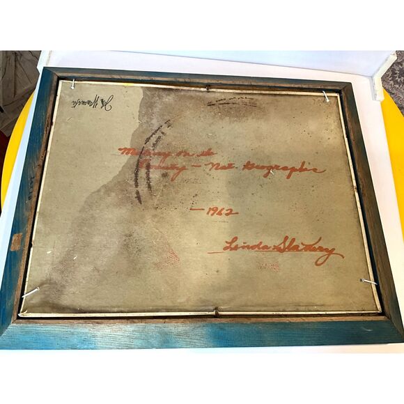 Gorgeous vintage original oil painting on board sailing ship 1962 Linda Slattery - Picture 12 of 13